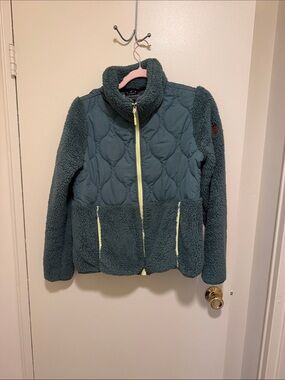 Free Country Teal Sherpa Puffer Jacket for Kids